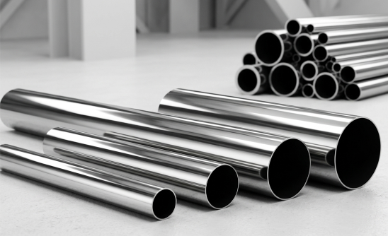 Warehouse stock of ASTM A268 Stainless Steel 436, 439, and 441 seamless and ERW tubing stored for industrial distribution in India
